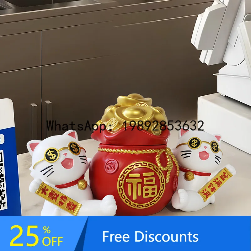 YFY Cashier Desk Lucky Cat Storage Ornament Office Front Desk Living Room Entrance Decoration Housewarming Gift
YFY Cashier Desk Lucky Cat Storage Ornament Office Front Desk Living Room Entrance Decoration Housewarming Gift