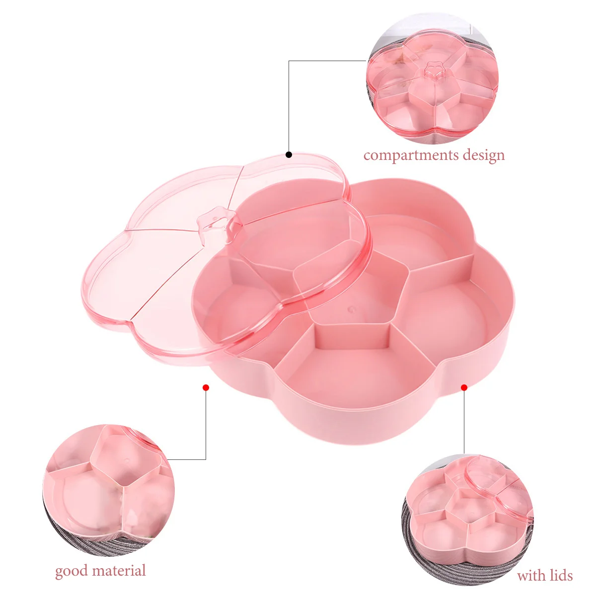 Candy Dried Fruit Tray Pink Clear Snack Trays Reusable with Lid Storage Boxes Divided Serving Container for Party Home Kitchen
Candy Dried Fruit Tray Pink Clear Snack Trays Reusable with Lid Storage Boxes Divided Serving Container for Party Home Kitchen