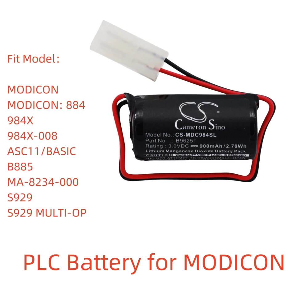 Li-MnO2 PLC Battery for MODICON,3.0V,900mAh,MODICON: 884 984X 984X-008 ASC11/BASIC B885 MA-8234-000 S929 S929 MULTI-OP
Li-MnO2 PLC Battery for MODICON,3.0V,900mAh,MODICON: 884 984X 984X-008 ASC11/BASIC B885 MA-8234-000 S929 S929 MULTI-OP