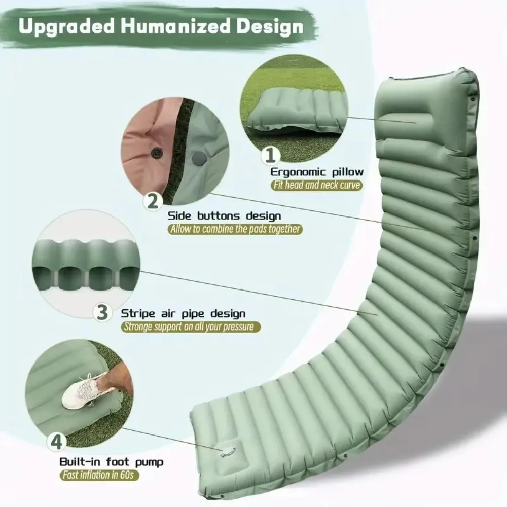 High Quality Thicken Sleeping Pad Built-in Inflator Pump Ultralight Camping Mattress Self-inflating Travel Mattress Travel
High Quality Thicken Sleeping Pad Built-in Inflator Pump Ultralight Camping Mattress Self-inflating Travel Mattress Travel