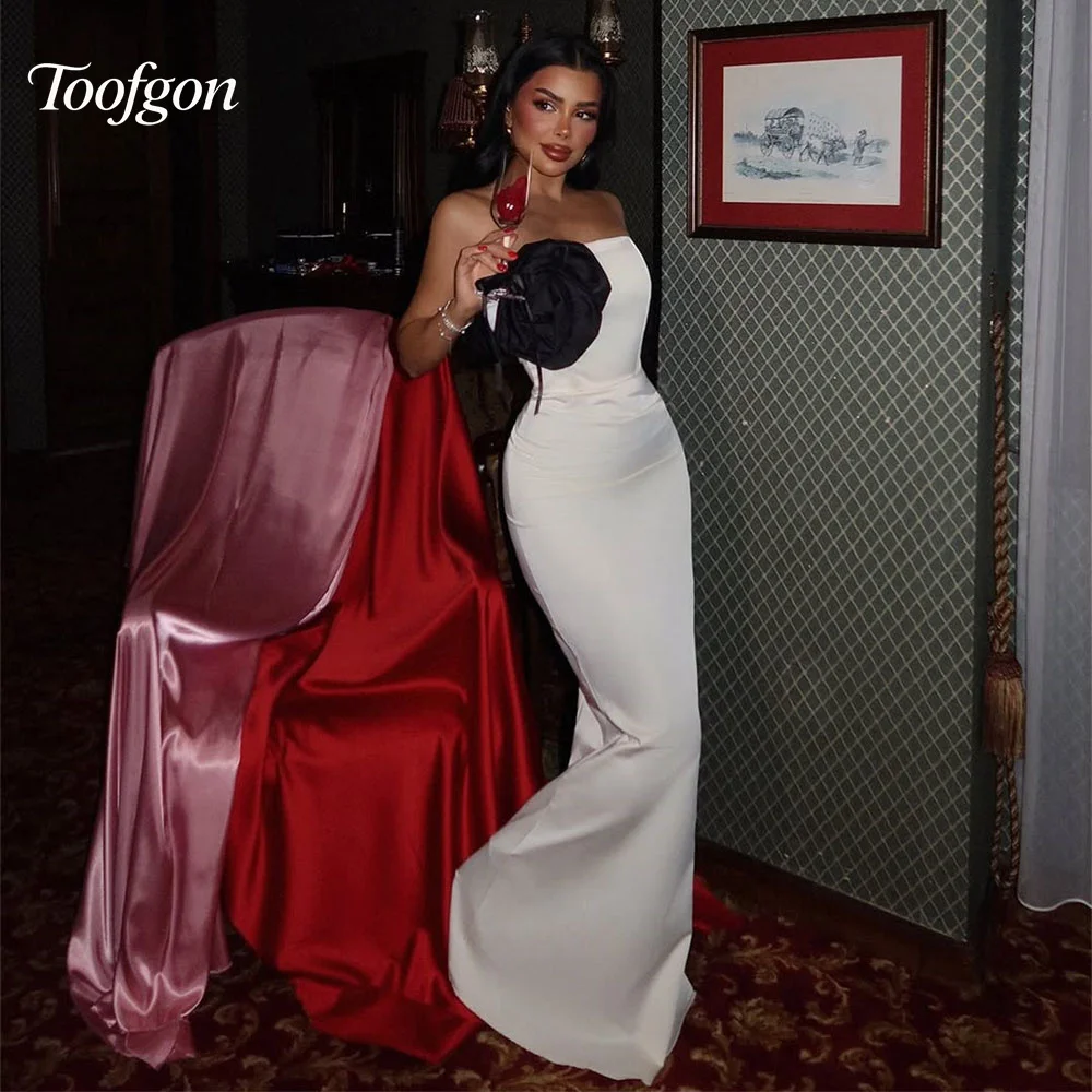 Toofgon Strapless Mermaid Prom Dresses Customized 3D Flowers Silk Satin Sexy Evening Party Dress Women Special Occasion Gown
Toofgon Strapless Mermaid Prom Dresses Customized 3D Flowers Silk Satin Sexy Evening Party Dress Women Special Occasion Gown