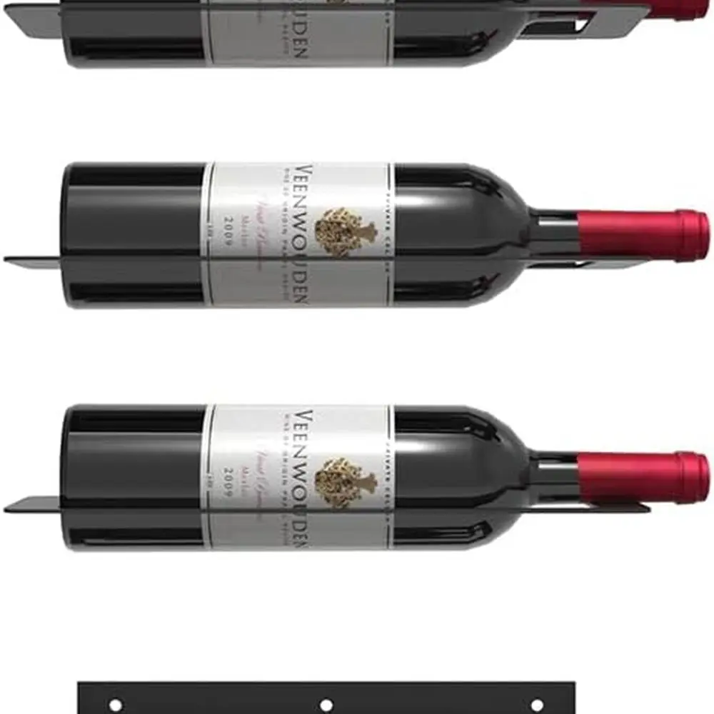 Modern Black Metal Wall-Mounted Wine Rack, Space-Saving Holder Set of 6 Bottles
Modern Black Metal Wall-Mounted Wine Rack, Space-Saving Holder Set of 6 Bottles