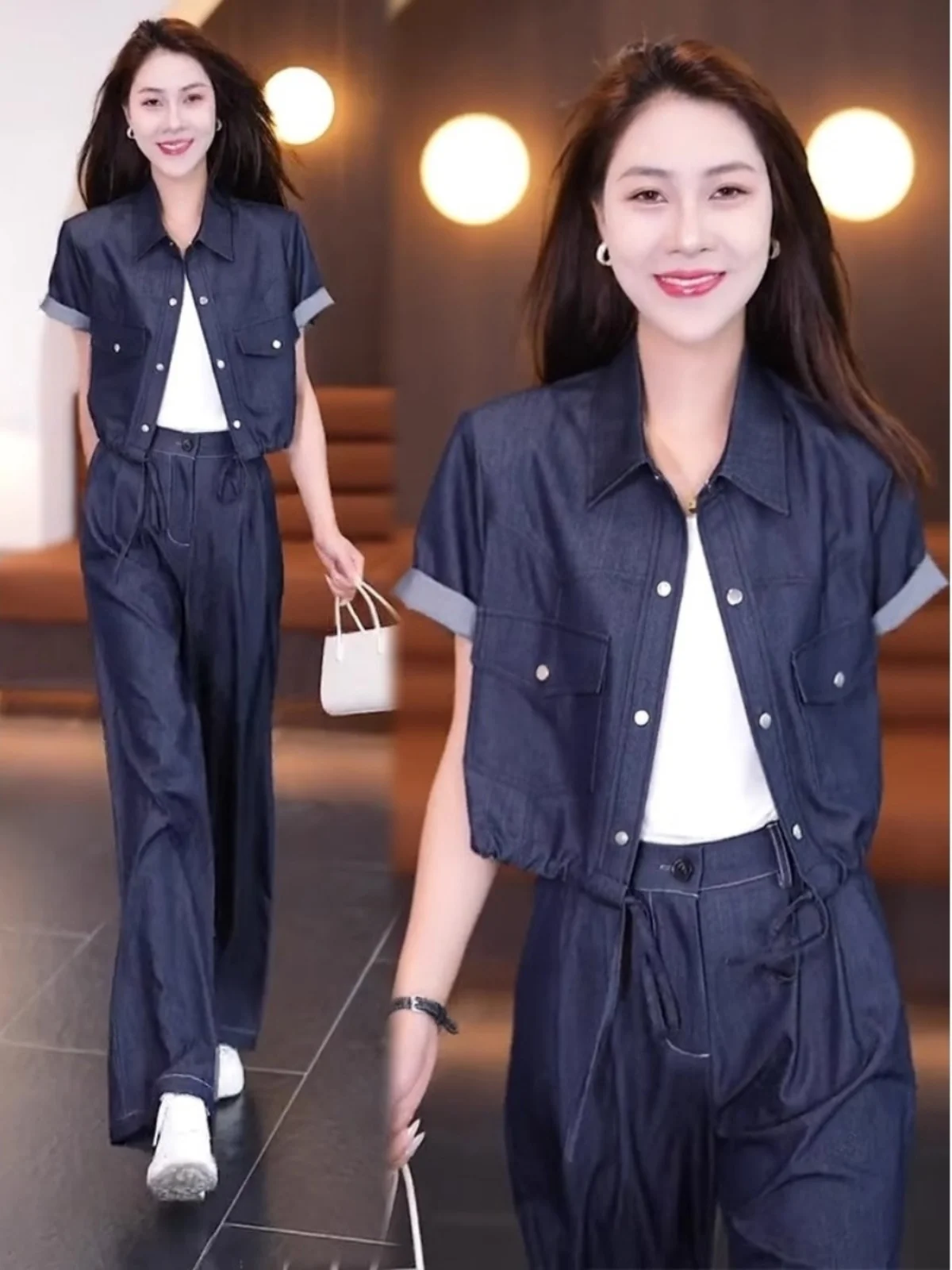 2025 New Women Vintage Solid Jacket Pant Sets Single Breasted Lapel Long Sleeve Coat Wide Leg Trousers High Street Outfits Wh4
2025 New Women Vintage Solid Jacket Pant Sets Single Breasted Lapel Long Sleeve Coat Wide Leg Trousers High Street Outfits Wh4