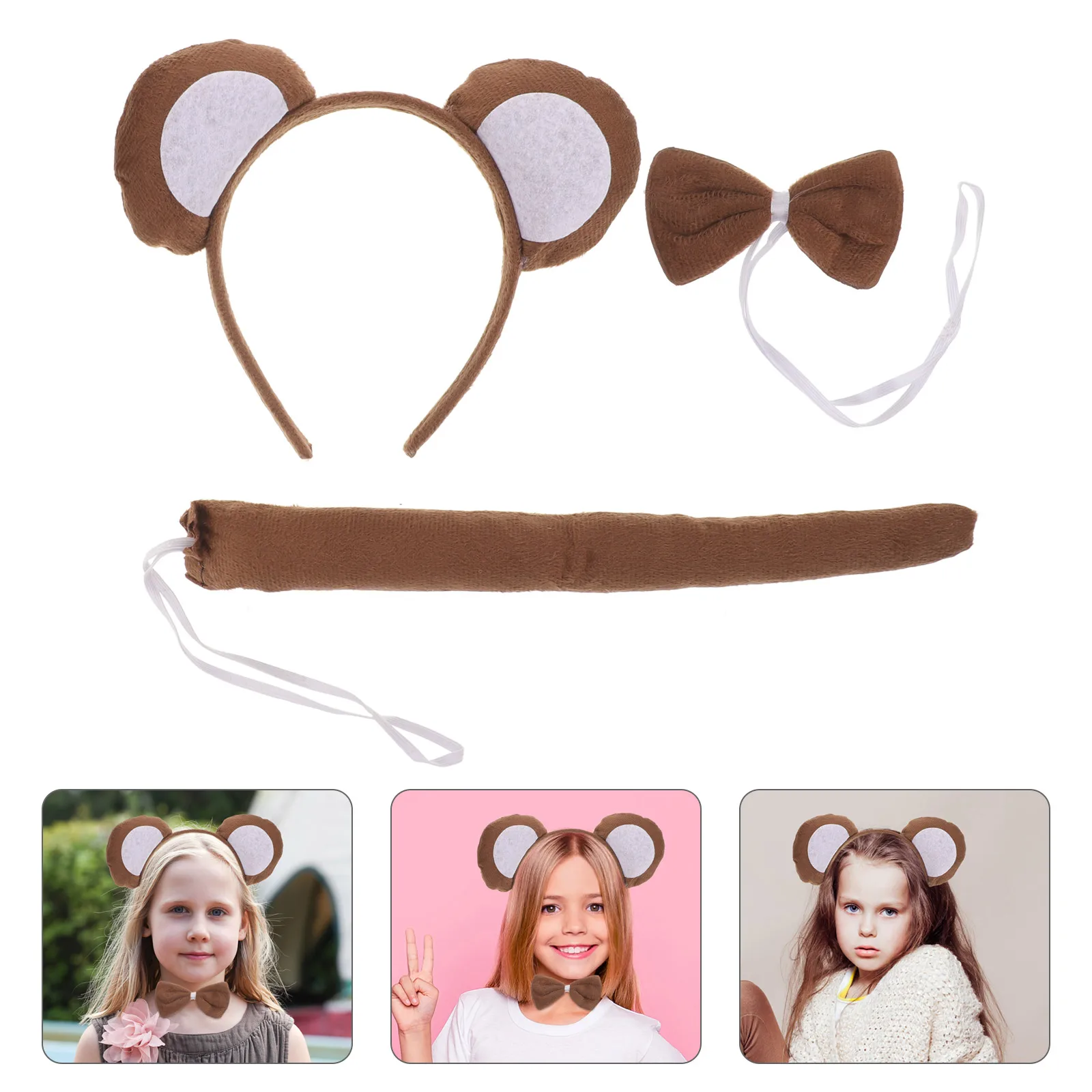 3 Pcs/set Cartoon Animal Dress Headdress Monkey Costume Baby Accessories Decoration Ears Carnival Halloween Costumes Toy
3 Pcs/set Cartoon Animal Dress Headdress Monkey Costume Baby Accessories Decoration Ears Carnival Halloween Costumes Toy