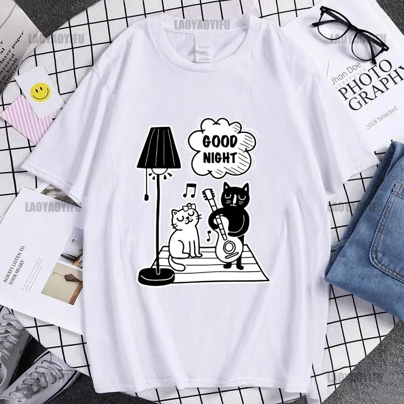 Kawaii Printing Shirt Hip Hop Cotton Casual Men's T-Shirt Black Cat Street Fashion Short Sleeve Clothing Streetwear
Kawaii Printing Shirt Hip Hop Cotton Casual Men's T-Shirt Black Cat Street Fashion Short Sleeve Clothing Streetwear