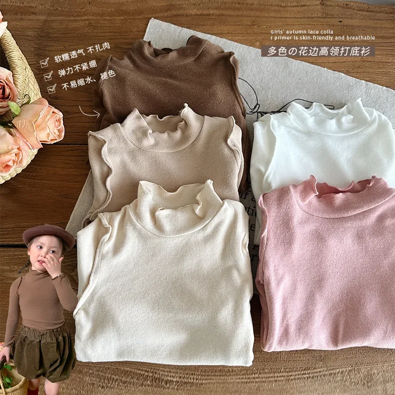 Children Clothes Girls Korean Style High Collar Undershirt Spring and Autumn 2023 New Fashion Long Sleeve Solid Color Top
Children Clothes Girls Korean Style High Collar Undershirt Spring and Autumn 2023 New Fashion Long Sleeve Solid Color Top