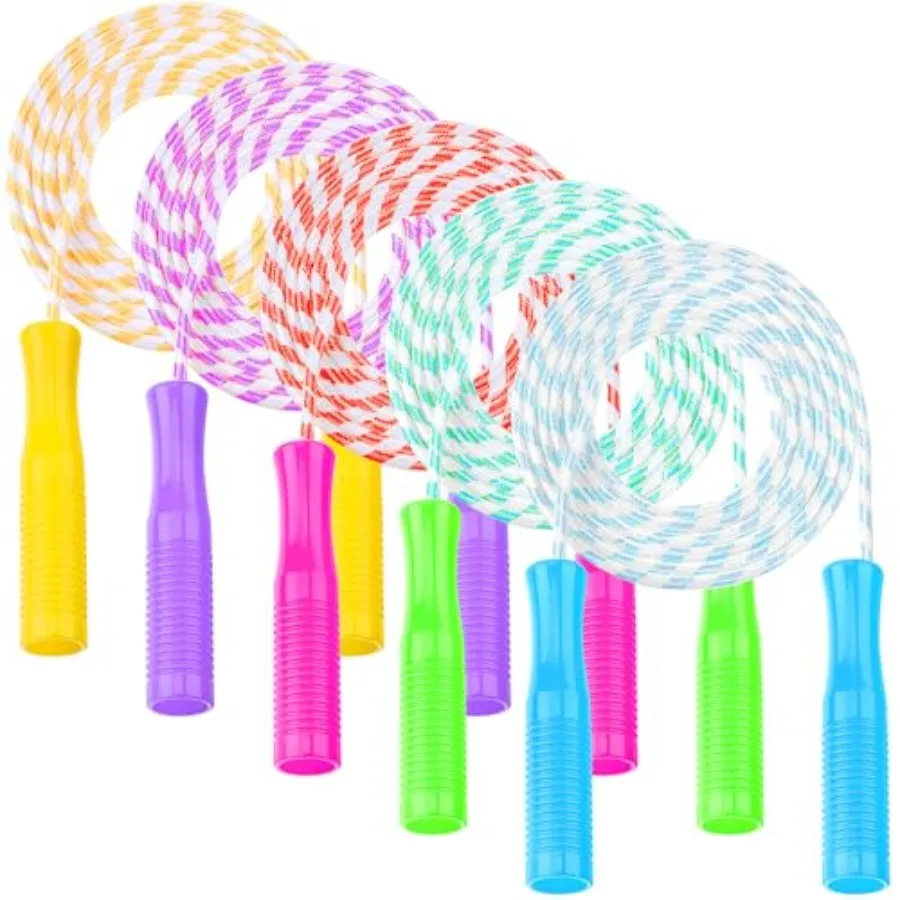 Jump Rope for Nylon Adjustable Weighted Braided Fitness Skipping Stripe Ropes with Plastic Handles 8.2 Feet for End of The Scho
Jump Rope for Nylon Adjustable Weighted Braided Fitness Skipping Stripe Ropes with Plastic Handles 8.2 Feet for End of The Scho