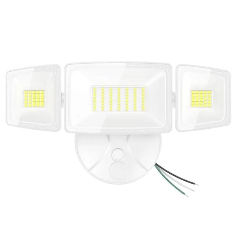 75W Flood Lights Outdoor, 7000LM Brightness Security Lights Switch Controlled, 3 Adjustable Heads, IP65 Waterproof, 6500K Wall
75W Flood Lights Outdoor, 7000LM Brightness Security Lights Switch Controlled, 3 Adjustable Heads, IP65 Waterproof, 6500K Wall