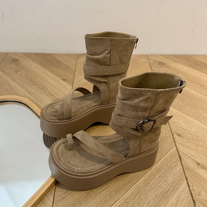 Fashionable Platform Boots for Women 2026 Summer New Trend Height Increasing Roman Short Boots Heeled Sandals Botas Para Mujer
Fashionable Platform Boots for Women 2026 Summer New Trend Height Increasing Roman Short Boots Heeled Sandals Botas Para Mujer
