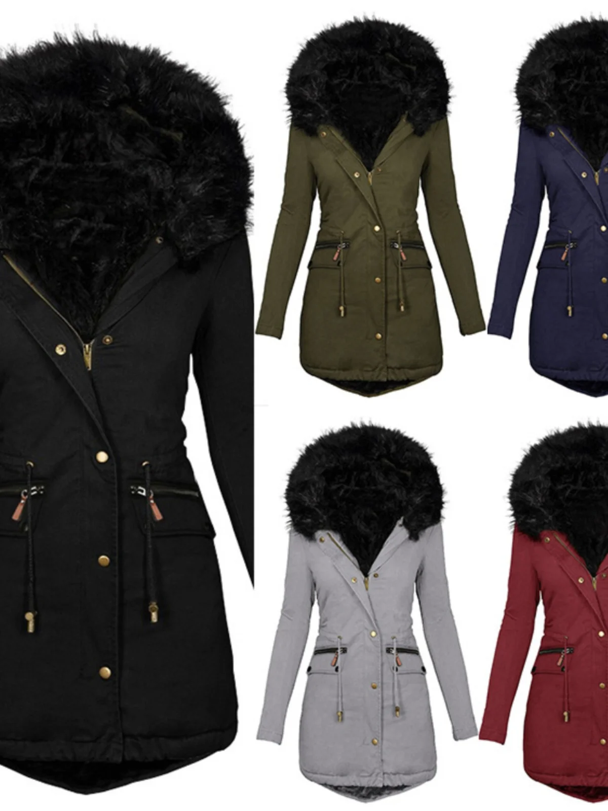 Warm Hooded Quilted Jaet with Zipper And Fur Collar Street Sle Loose Fit Mid-Length Women's Faion Autumn Coat
Warm Hooded Quilted Jaet with Zipper And Fur Collar Street Sle Loose Fit Mid-Length Women's Faion Autumn Coat