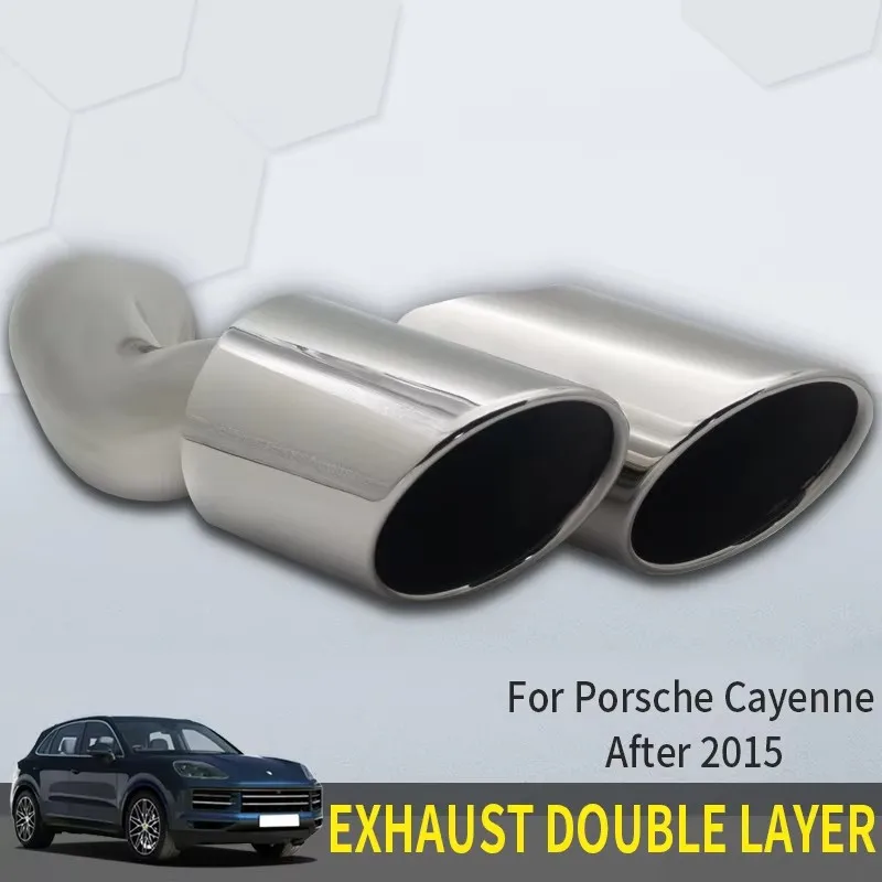 Car Accessories Stainless Quad Steel Exhaust Tip For Porsche Exhaust double layer For Porsche Cayenne After 2015-2017
Car Accessories Stainless Quad Steel Exhaust Tip For Porsche Exhaust double layer For Porsche Cayenne After 2015-2017