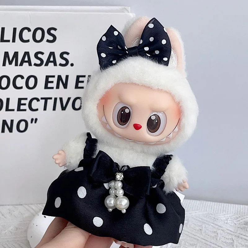 17cm Labubu 1-3 Gen Doll Outfits | Black & White Spotted Slip Dress | Clothes for Labubu Plush Pendants Accessories
17cm Labubu 1-3 Gen Doll Outfits | Black & White Spotted Slip Dress | Clothes for Labubu Plush Pendants Accessories