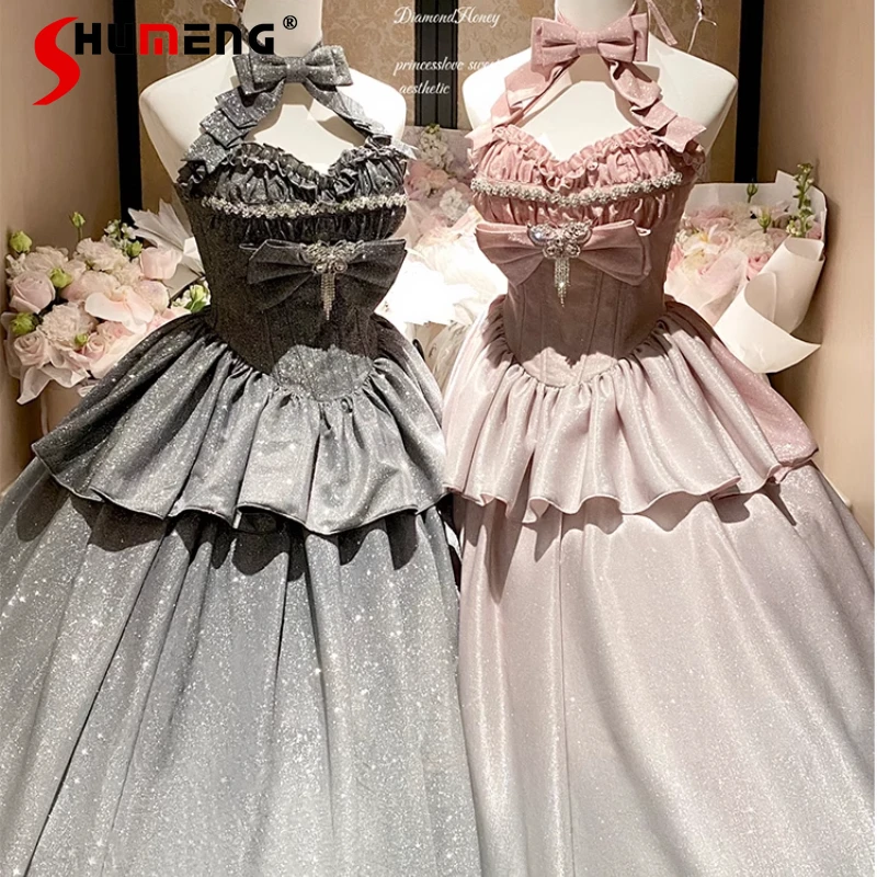 Japanese Lolita Style Elegant Beautiful Shiny Vestidos Gradual Change Glitter Socialite Style 2-stage Top Skirt Women's Clothes
Japanese Lolita Style Elegant Beautiful Shiny Vestidos Gradual Change Glitter Socialite Style 2-stage Top Skirt Women's Clothes