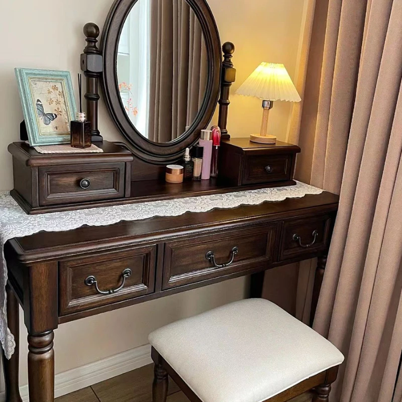 Rural solid wood dressing table, ancient , small unit bedroom dressing table with storage box
Rural solid wood dressing table, ancient , small unit bedroom dressing table with storage box