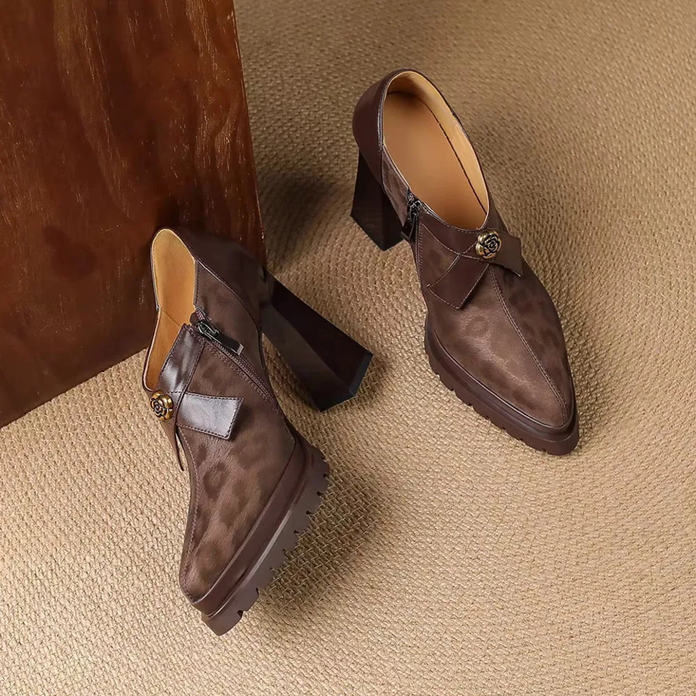 Non-lining High-heeled Single Shoes Autumn New Pointed Toe Deep Mouth Platform Non-slip Wear-resistant Block Heel Shoes
Non-lining High-heeled Single Shoes Autumn New Pointed Toe Deep Mouth Platform Non-slip Wear-resistant Block Heel Shoes