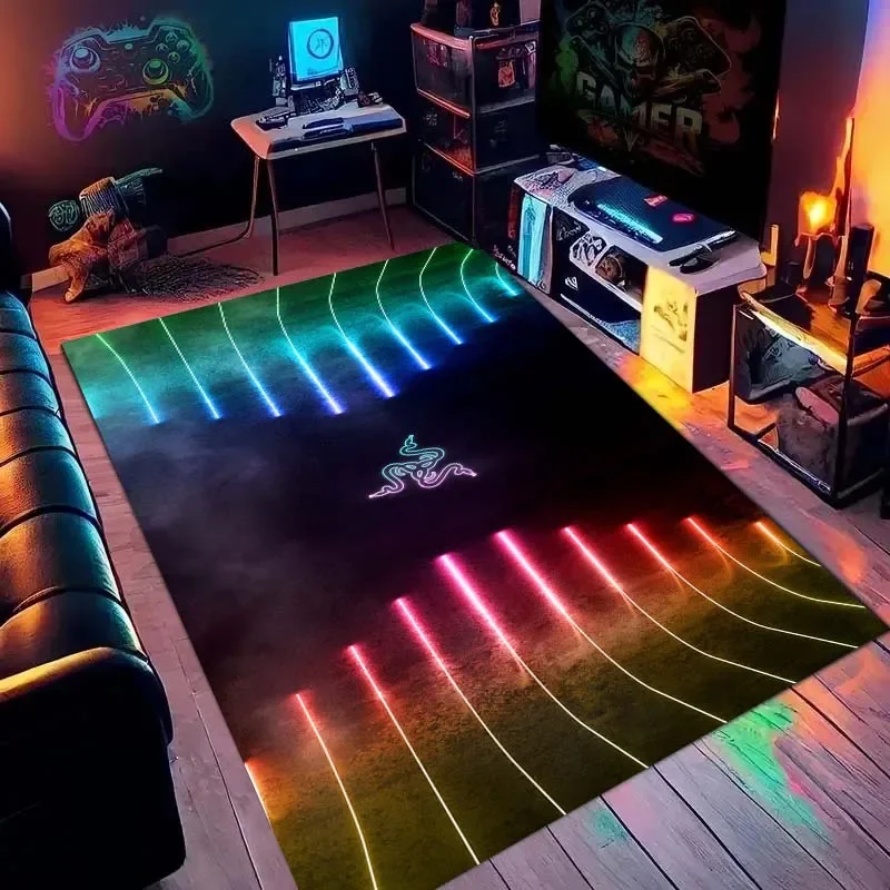 game razer logo printed carpet room decor door mat game room rug Photography prop birthday gift
game razer logo printed carpet room decor door mat game room rug Photography prop birthday gift
