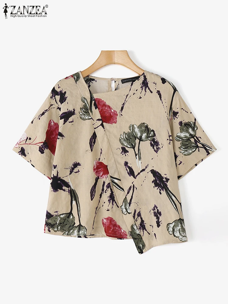 ZANZEA 2025 Women Asymmetrical Fashion Tops Summer Short Sleeve Print Vintage Blouse Casual Loose Blusas O-Neck Bohemian Shirts
ZANZEA 2025 Women Asymmetrical Fashion Tops Summer Short Sleeve Print Vintage Blouse Casual Loose Blusas O-Neck Bohemian Shirts