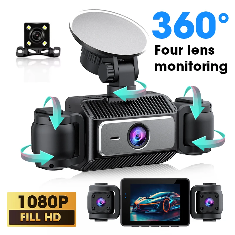 4-канальный 360 ° Видеорегистратор Автомобильная камера Черный ящик 128G Передний левый правый задний вид Автомобильный видеорегистратор Видеорегистратор G-Sensor 24H Парковочный монитор
4-канальный 360 ° Видеорегистратор Автомобильная камера Черный ящик 128G Передний левый правый задний вид Автомобильный видеорегистратор Видеорегистратор G-Sensor 24H Парковочный монитор
