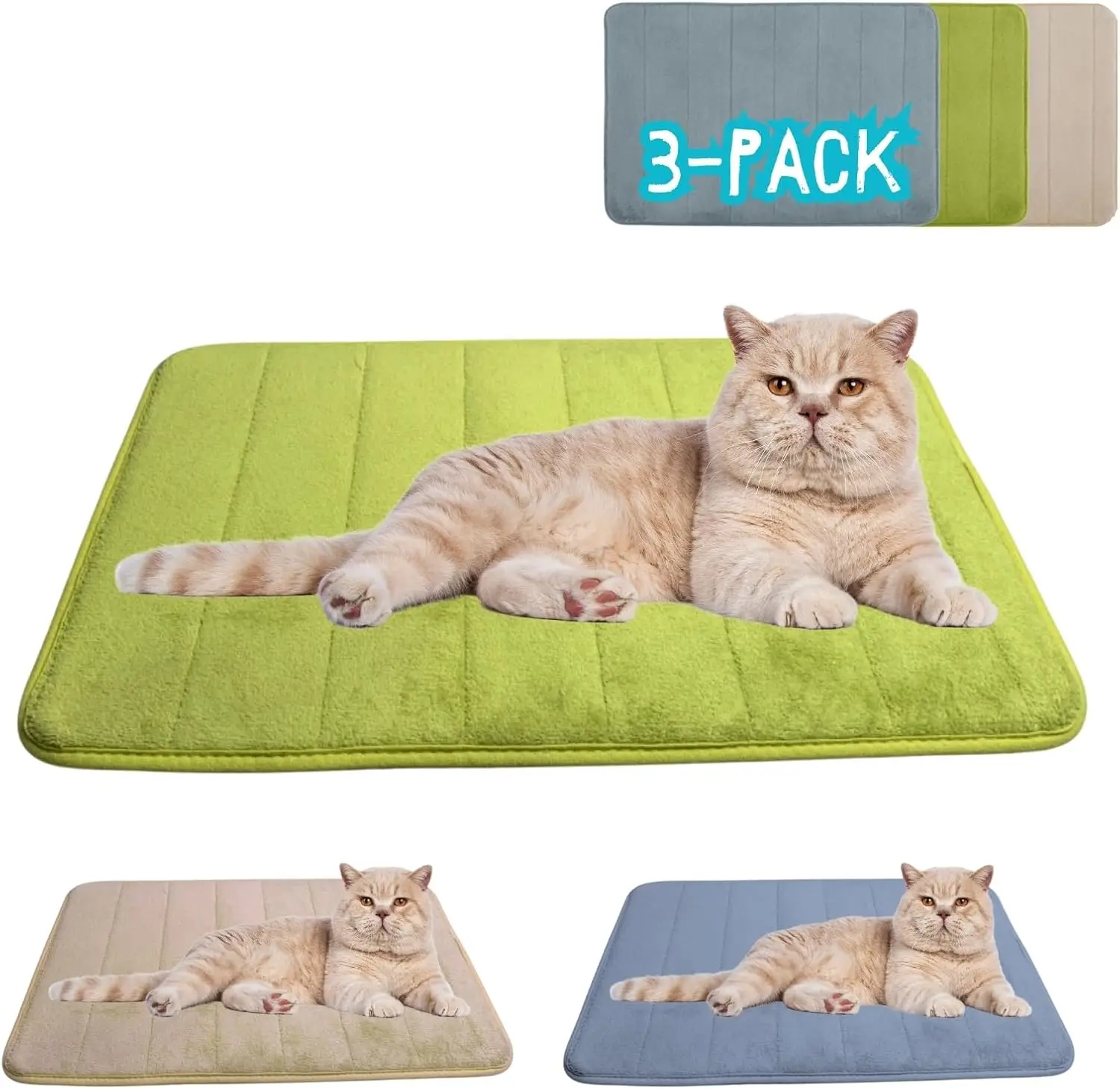 Washable Pet Bed Mat (23.6 x 15.8 Inch) – 3-Pack for Indoor/Outdoor Use, Soft Sleeping Mat for Cats, Small Pets, Kitty, Puppy,
Washable Pet Bed Mat (23.6 x 15.8 Inch) – 3-Pack for Indoor/Outdoor Use, Soft Sleeping Mat for Cats, Small Pets, Kitty, Puppy,