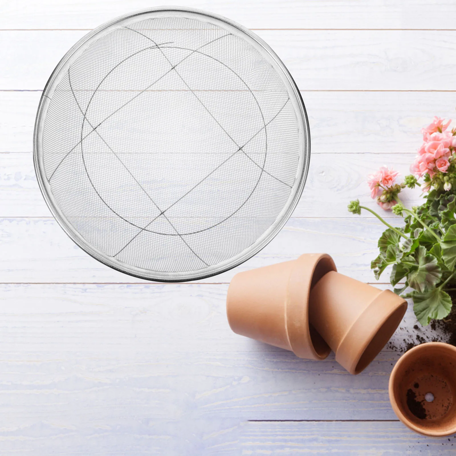 Gardening Sieve Soil Sifter Stainless Steel Mesh 2mm Hole Diameter Sand Stone Filter Manual Strainer Planting Tool Garden Gadget
Gardening Sieve Soil Sifter Stainless Steel Mesh 2mm Hole Diameter Sand Stone Filter Manual Strainer Planting Tool Garden Gadget