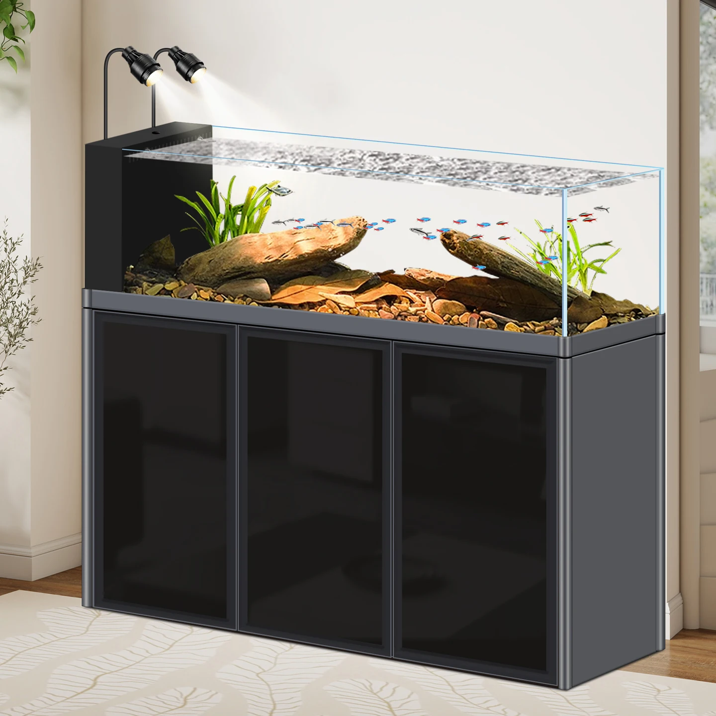 Coofull A Full Set of Fish Tanks, Large Living Room Fish Tank, Ultra-white Glass Bottom Filter With Cabinet Goldfish Tank.
Coofull A Full Set of Fish Tanks, Large Living Room Fish Tank, Ultra-white Glass Bottom Filter With Cabinet Goldfish Tank.