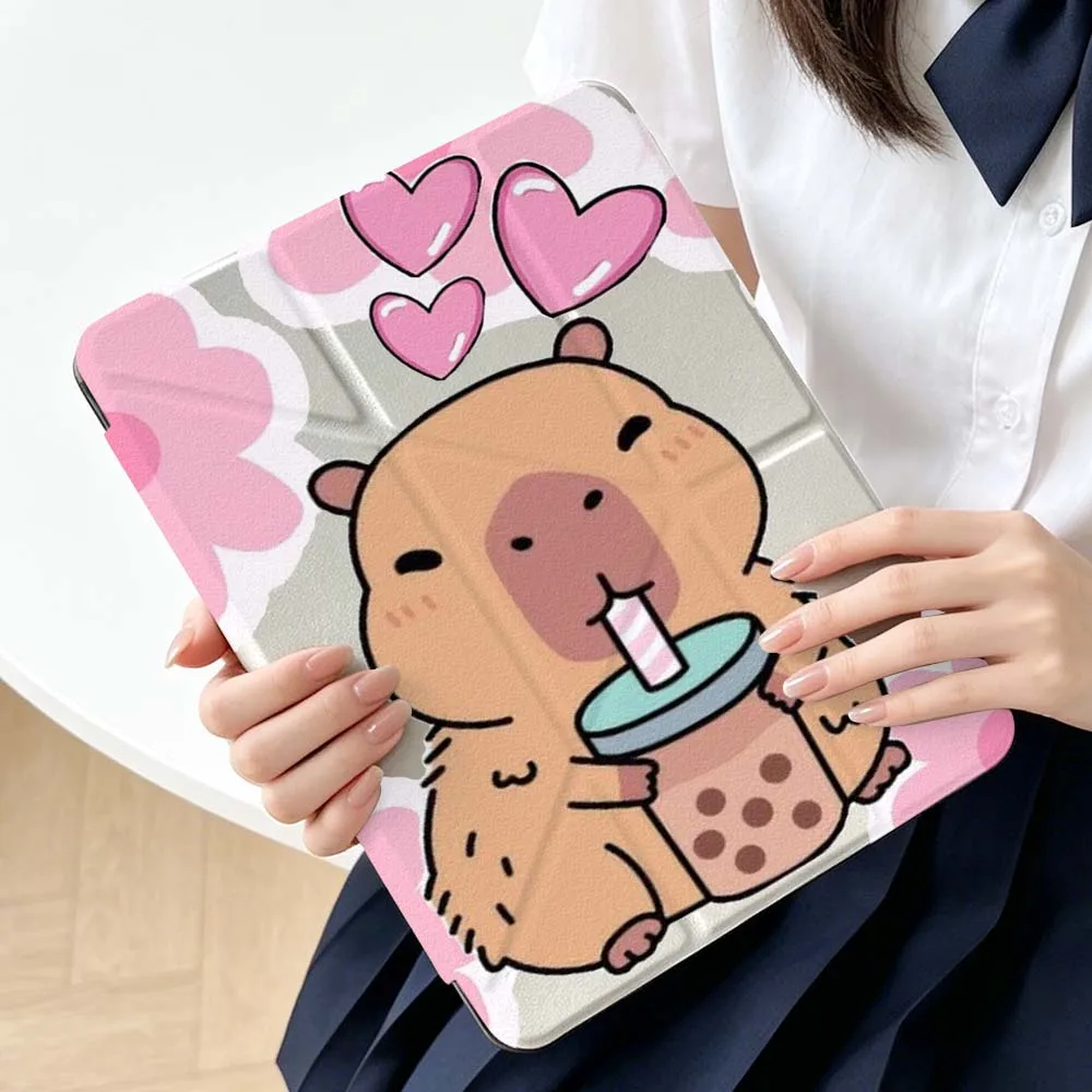 Cartoon Capybara Bubble Tea For Apple iPad Air A16 4 5 11th 10th 7th 11 12.9 13 10.5 inch Gen 3Y Tablet Case Soft
Cartoon Capybara Bubble Tea For Apple iPad Air A16 4 5 11th 10th 7th 11 12.9 13 10.5 inch Gen 3Y Tablet Case Soft