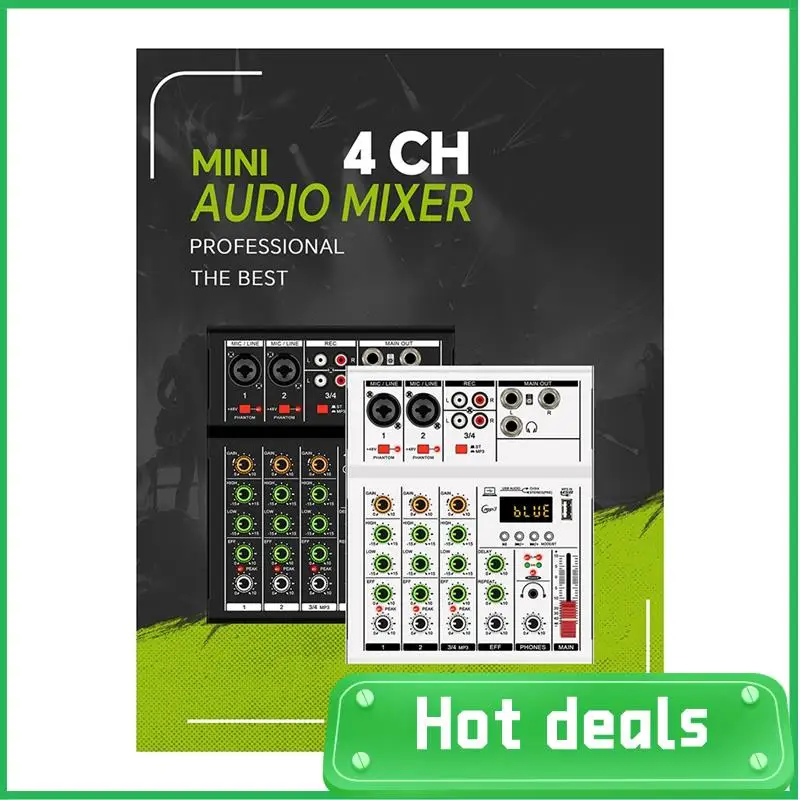 GAX-A4 Professional Portable Digital Dj Console With USB Mixer Border Live Singing 4 Channel Audio Mixer White 1 PCS
GAX-A4 Professional Portable Digital Dj Console With USB Mixer Border Live Singing 4 Channel Audio Mixer White 1 PCS