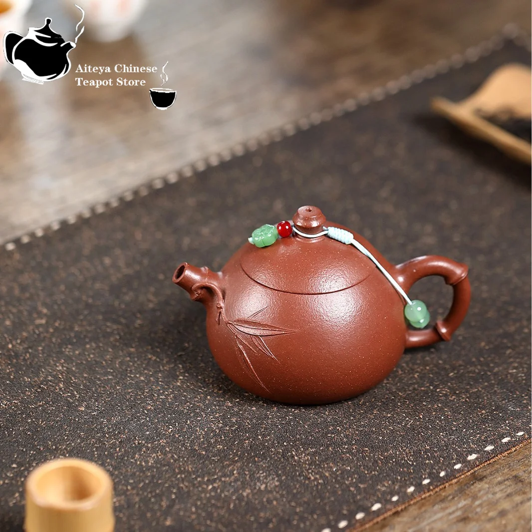 Yixing, purple clay teapot, original ore, sloping clay, bamboo knot, wendan, kung fu tea set, Chinese teapot, health pot
Yixing, purple clay teapot, original ore, sloping clay, bamboo knot, wendan, kung fu tea set, Chinese teapot, health pot