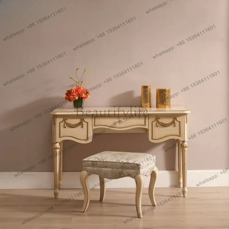 French dressing table solid wood carving flower bedroom American dressing table European princess room dressing table
French dressing table solid wood carving flower bedroom American dressing table European princess room dressing table