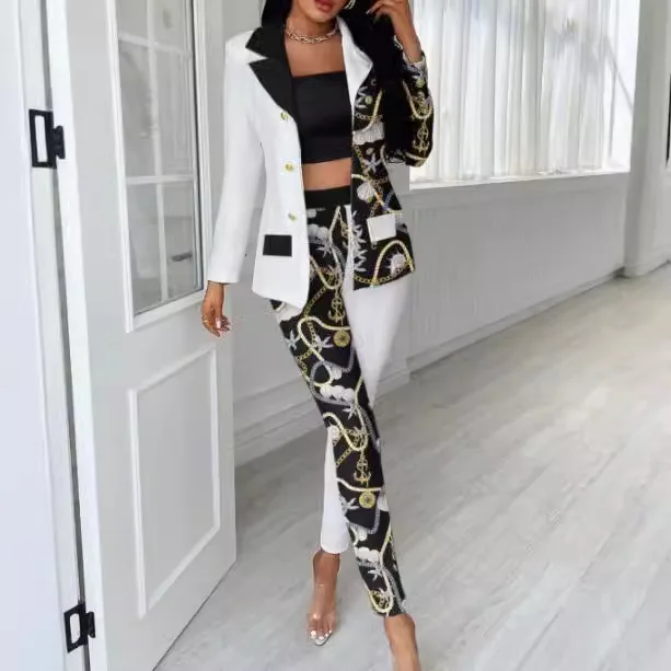 Women Autumn Winter Trouser Set Pants Suit Solid Color Long Sleeve Pencil Pants Turndown Collar Casual Fashion Comfortable Fit
Women Autumn Winter Trouser Set Pants Suit Solid Color Long Sleeve Pencil Pants Turndown Collar Casual Fashion Comfortable Fit