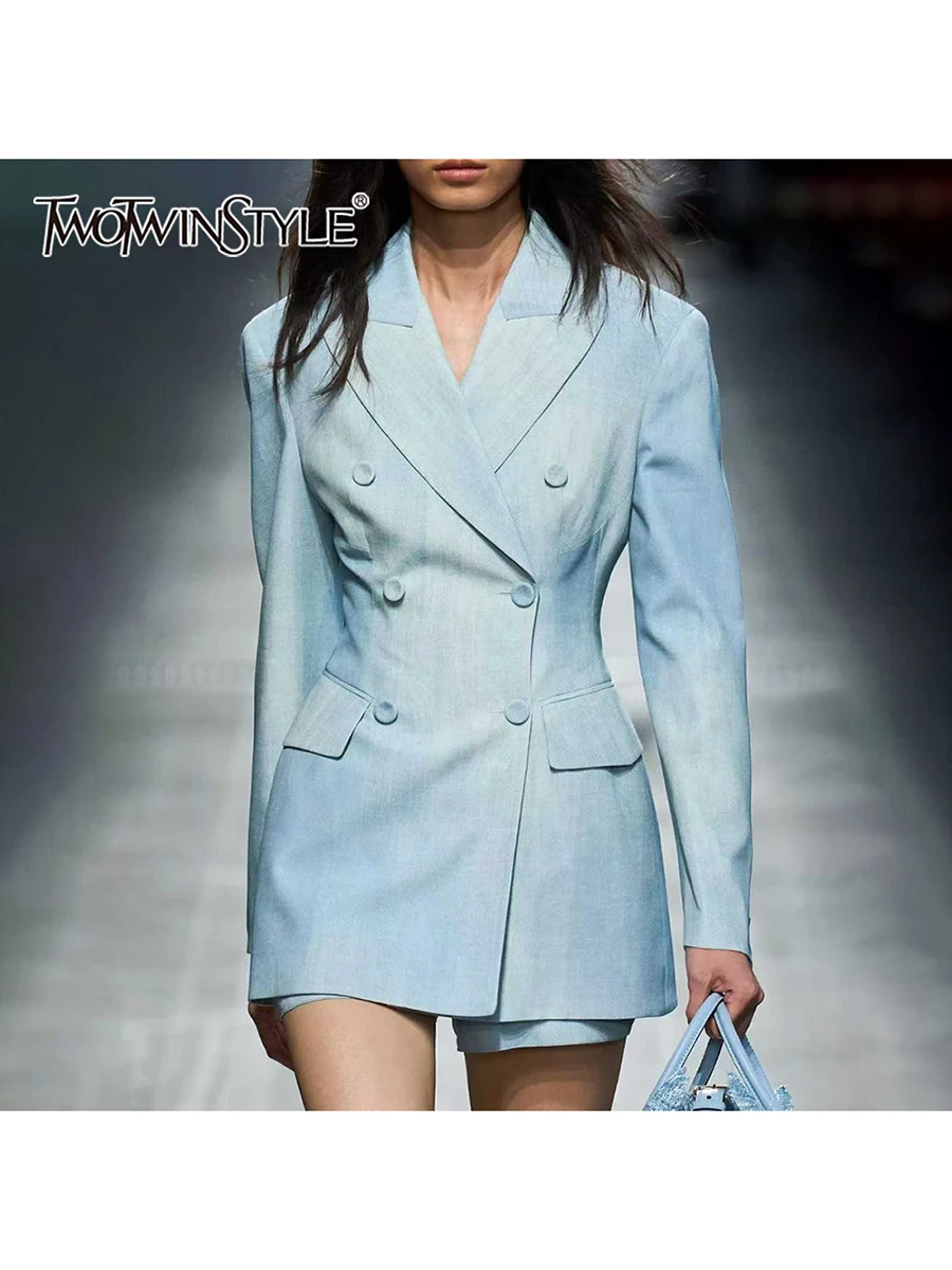 TWOTWINSTYLE однотонные утягивающие темпераментные комплекты из двух предметов для женщин, туника с лацканами и длинными рукавами, блейзер, шорты с высокой талией, женский комплект
TWOTWINSTYLE однотонные утягивающие темпераментные комплекты из двух предметов для женщин, туника с лацканами и длинными рукавами, блейзер, шорты с высокой талией, женский комплект