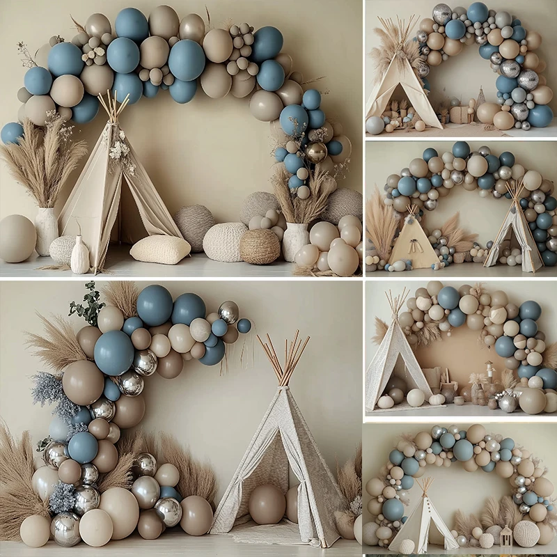 LS Photography Background Blue Bohemian Style Tent Balloon Boys Cake Smash Birthday Party Portrait Backdrop Photo Studio
LS Photography Background Blue Bohemian Style Tent Balloon Boys Cake Smash Birthday Party Portrait Backdrop Photo Studio