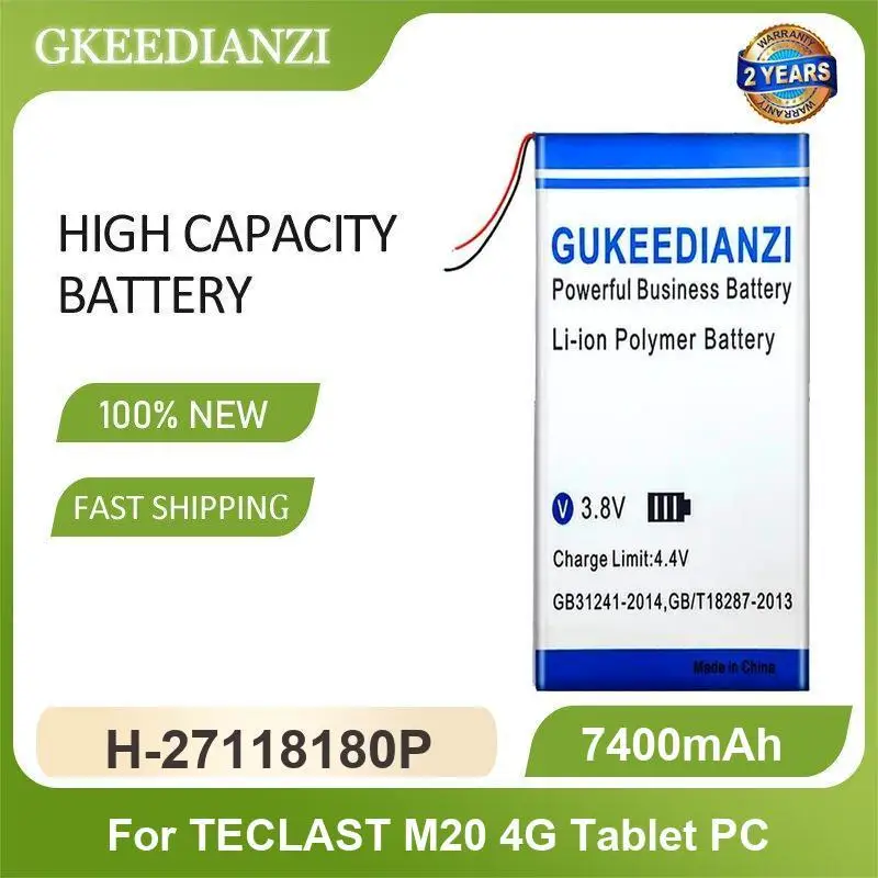 H-27118180P Laptop Battery For TECLAST M20 4G Tablet PC 7400mAh High Capacity
H-27118180P Laptop Battery For TECLAST M20 4G Tablet PC 7400mAh High Capacity