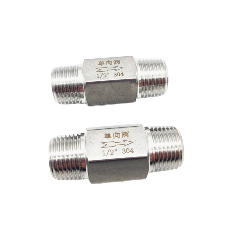 1/8 "1/4" 3/8 "1/2" 3/4" BSPT с наружной резьбой из нержавеющей стали 304, односторонний обратный обратный клапан, предотвращение обратного потока
1/8 "1/4" 3/8 "1/2" 3/4" BSPT с наружной резьбой из нержавеющей стали 304, односторонний обратный обратный клапан, предотвращение обратного потока