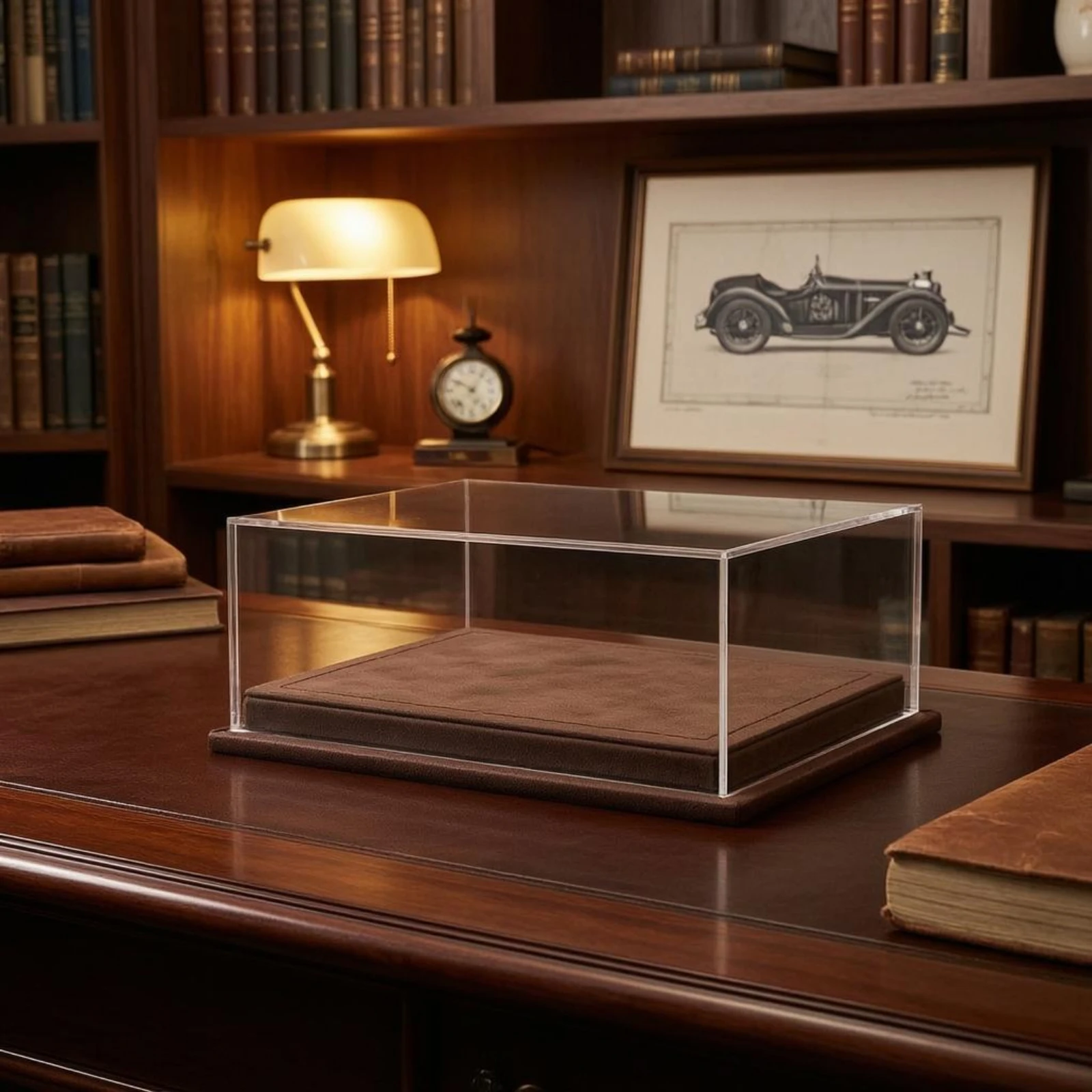 Clear Model Car Display Case Leather-Like Finish Car Model Display Case Easy Setup No Glue Assembly
Clear Model Car Display Case Leather-Like Finish Car Model Display Case Easy Setup No Glue Assembly