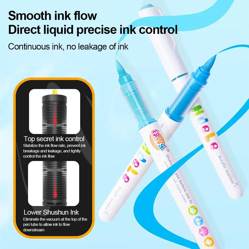 8-Colors Acrylic Marker Pen Quick-Drying Vibrant Colors Painting Colour Pen Art Stationery Softhead Straight Liquid Marker
8-Colors Acrylic Marker Pen Quick-Drying Vibrant Colors Painting Colour Pen Art Stationery Softhead Straight Liquid Marker