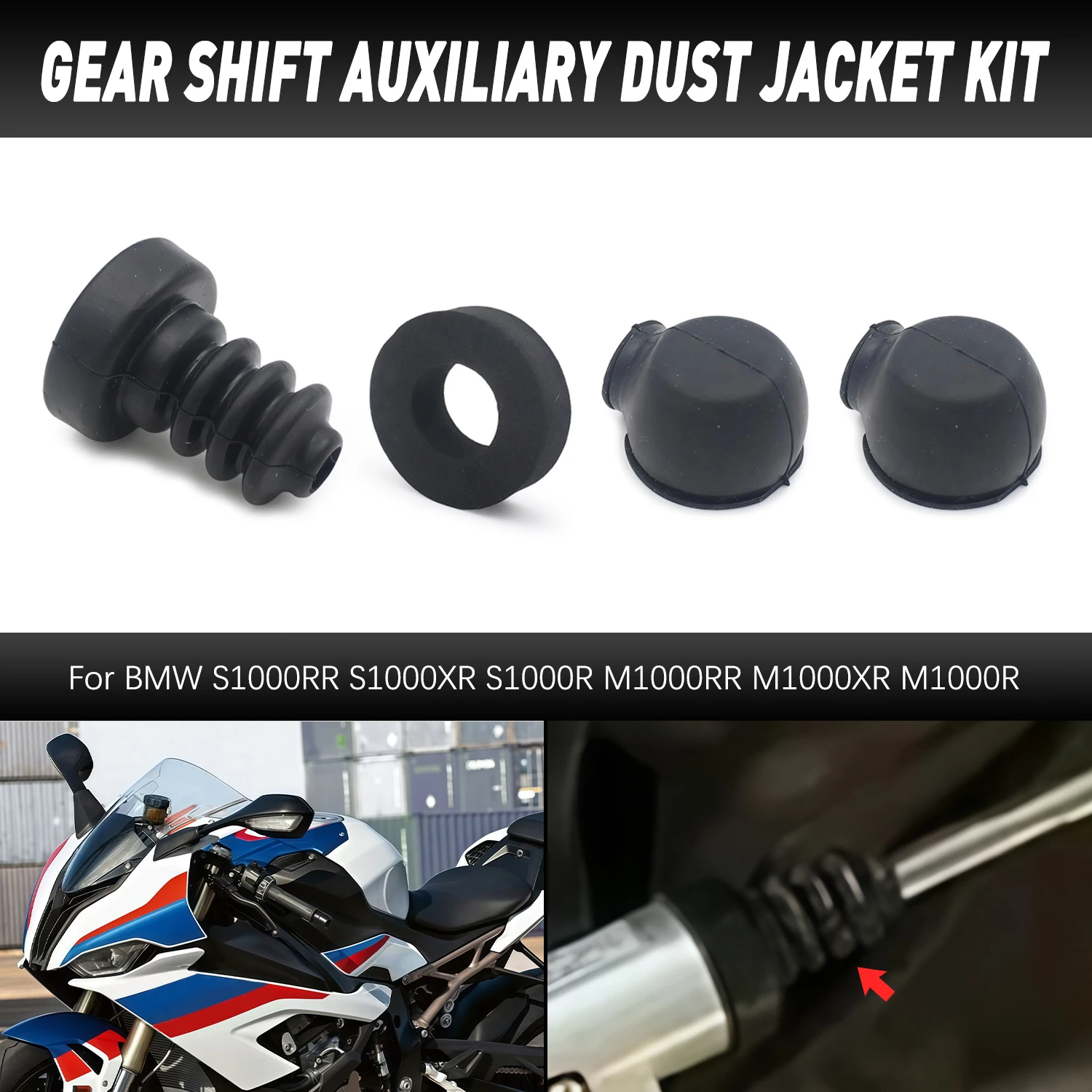 Motorcycle For BMW M1000RR M1000R M1000XR S1000RR S1000R S1000XR Gear shift auxiliary dust jacket Kit Linkage Joint Dust Boot
Motorcycle For BMW M1000RR M1000R M1000XR S1000RR S1000R S1000XR Gear shift auxiliary dust jacket Kit Linkage Joint Dust Boot