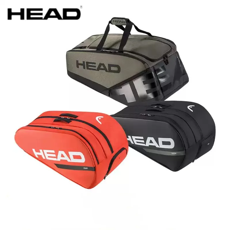 HEAD TOUR/PROX Series Tennis Racket Bag 9-Pack 12-Pack Large Capacity Waterproof Sports Racket Backpack With Shoe Compartment
HEAD TOUR/PROX Series Tennis Racket Bag 9-Pack 12-Pack Large Capacity Waterproof Sports Racket Backpack With Shoe Compartment