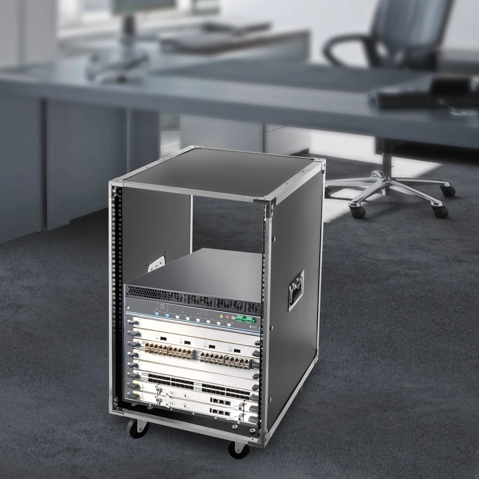 16U Portable Rolling Server Rack W/Locking Swivel Wheels Network Cabinet Audio Video Telecom Equipment Rack for Ktv&conferences
16U Portable Rolling Server Rack W/Locking Swivel Wheels Network Cabinet Audio Video Telecom Equipment Rack for Ktv&conferences