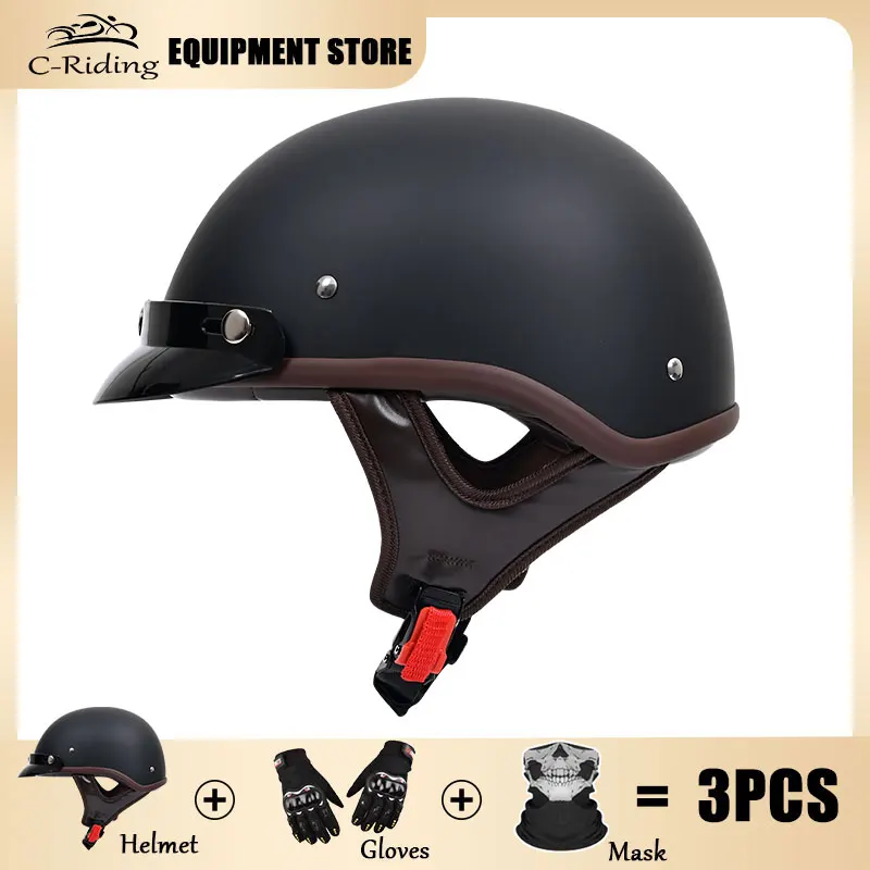 Vintage Half Face Motorbiker Helmet Four Seasons Japan Fashion Motorcycle Open Face Helmets Scooter Bike Riding Accessories
Vintage Half Face Motorbiker Helmet Four Seasons Japan Fashion Motorcycle Open Face Helmets Scooter Bike Riding Accessories
