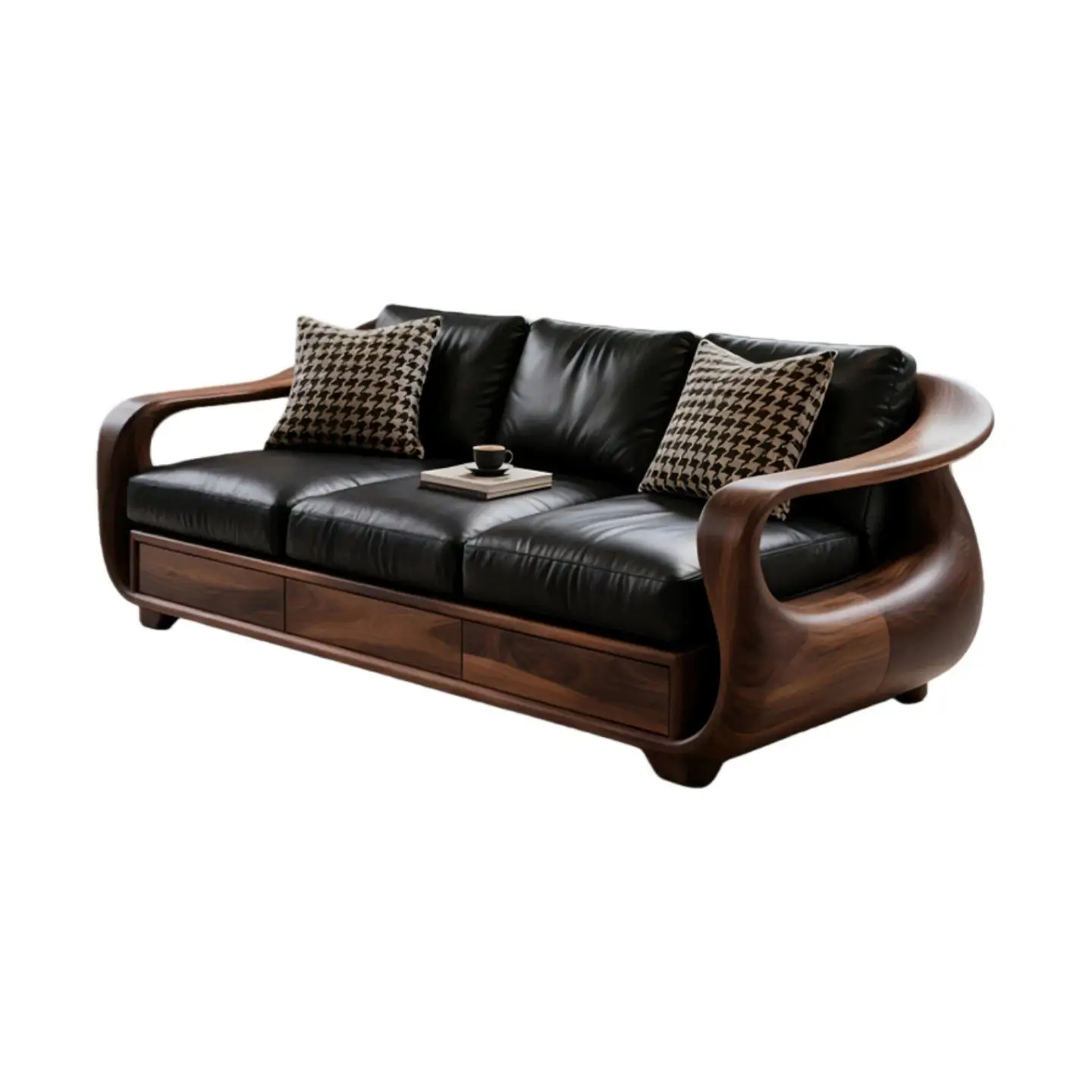 #Simple Chinese Walnut Wood Solid Wood Three Seat Leather Sofa Storage with Modern Straight Row Design for Living Room
#Simple Chinese Walnut Wood Solid Wood Three Seat Leather Sofa Storage with Modern Straight Row Design for Living Room