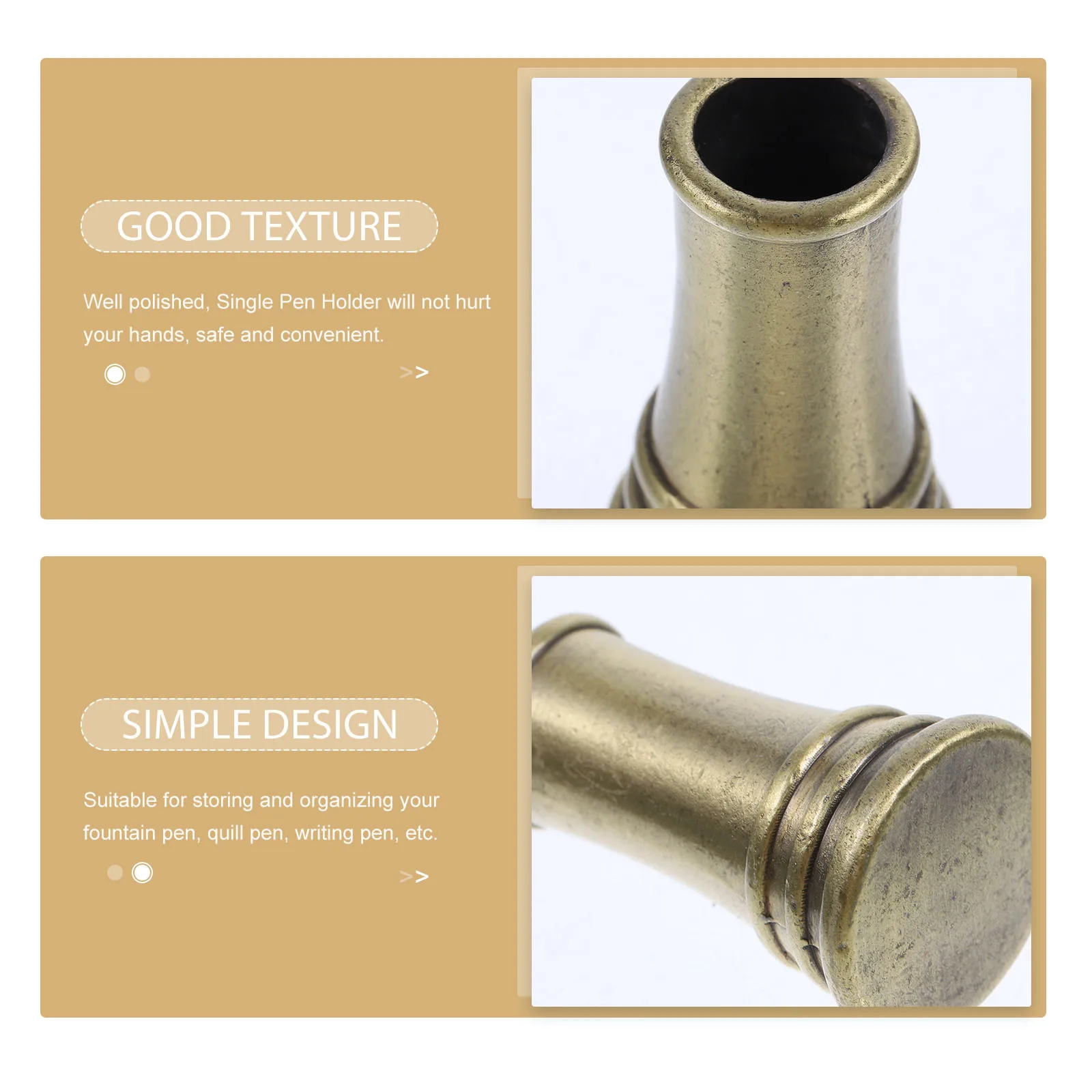 3Pcs Metal Pen Holder Single Pen Stand Copper Base Desk Organizer Stylish for Home Office Pencil Holder Quill-Pen Support
3Pcs Metal Pen Holder Single Pen Stand Copper Base Desk Organizer Stylish for Home Office Pencil Holder Quill-Pen Support