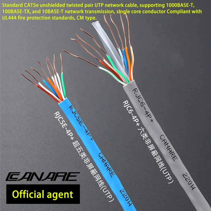 CANARE CAT6 CAT5E UTP Ethernet Cable RJC6-4P+ RJC5E-4P+ 23 24 AWG Unshielded Twisted Pair Network Cable UL444 Type-CM 1-50meter
CANARE CAT6 CAT5E UTP Ethernet Cable RJC6-4P+ RJC5E-4P+ 23 24 AWG Unshielded Twisted Pair Network Cable UL444 Type-CM 1-50meter