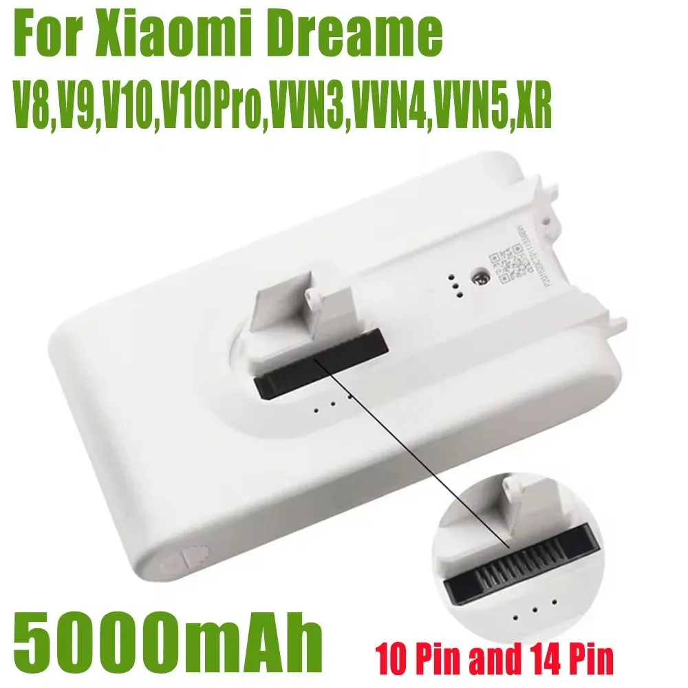 Запасной аккумулятор для пылесоса Xiaomi Dreame V8,V9,V10,V10Pro,VVN3,VVN4,VVN5,XR, литий-ионная батарея (5000 мАч)
Запасной аккумулятор для пылесоса Xiaomi Dreame V8,V9,V10,V10Pro,VVN3,VVN4,VVN5,XR, литий-ионная батарея (5000 мАч)