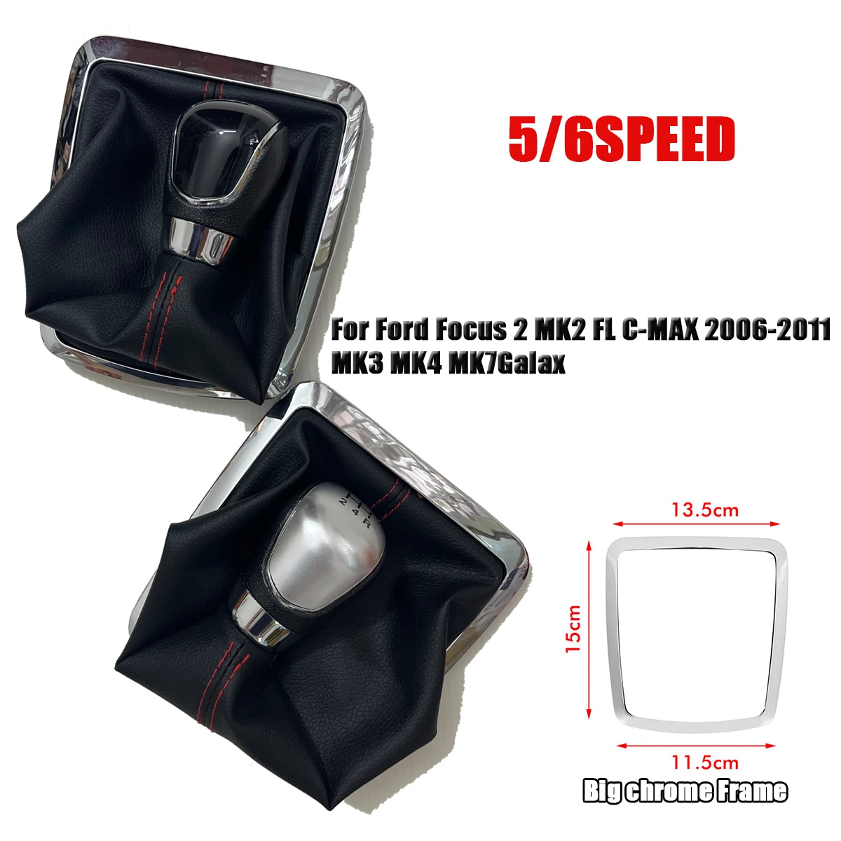 5/6Speed MT Car Gear Stick Shift Knob with Dust Boot Cover For Ford Focus 2 MK2 FL C-MAX 2006-2011 MK3 MK4 MK7Galax-BLK/Red Line
5/6Speed MT Car Gear Stick Shift Knob with Dust Boot Cover For Ford Focus 2 MK2 FL C-MAX 2006-2011 MK3 MK4 MK7Galax-BLK/Red Line