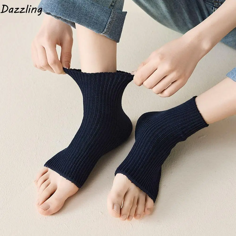 3Pairs Fashion Knitted Bare Toe Socks Simple Solid Color Short Tube Socks Hosiery Anti-slip Mid-calf Socks Women Streetwear
3Pairs Fashion Knitted Bare Toe Socks Simple Solid Color Short Tube Socks Hosiery Anti-slip Mid-calf Socks Women Streetwear