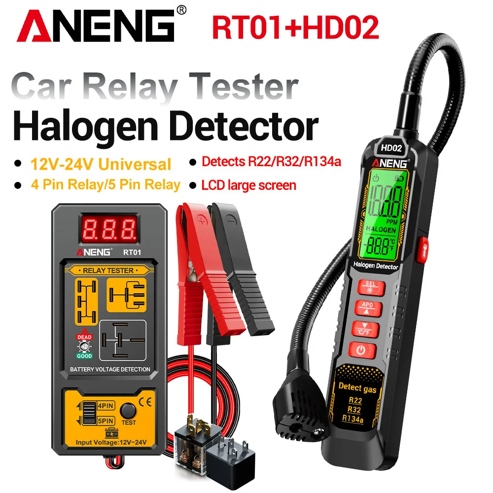 Car Relay Tester Halogen Leak Detector kit Universal 11-25V Car Battery Check Diagnostic Refrigerant R22/R32/R134a Gas tools
Car Relay Tester Halogen Leak Detector kit Universal 11-25V Car Battery Check Diagnostic Refrigerant R22/R32/R134a Gas tools