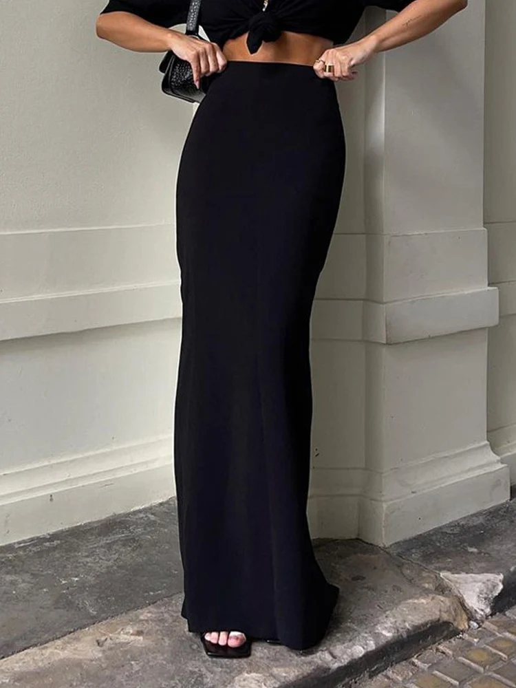 Черная женская модная транссезонная облегающая юбка-трапеция с высокой талией, длиной до колена, для стройности фигуры
Черная женская модная транссезонная облегающая юбка-трапеция с высокой талией, длиной до колена, для стройности фигуры