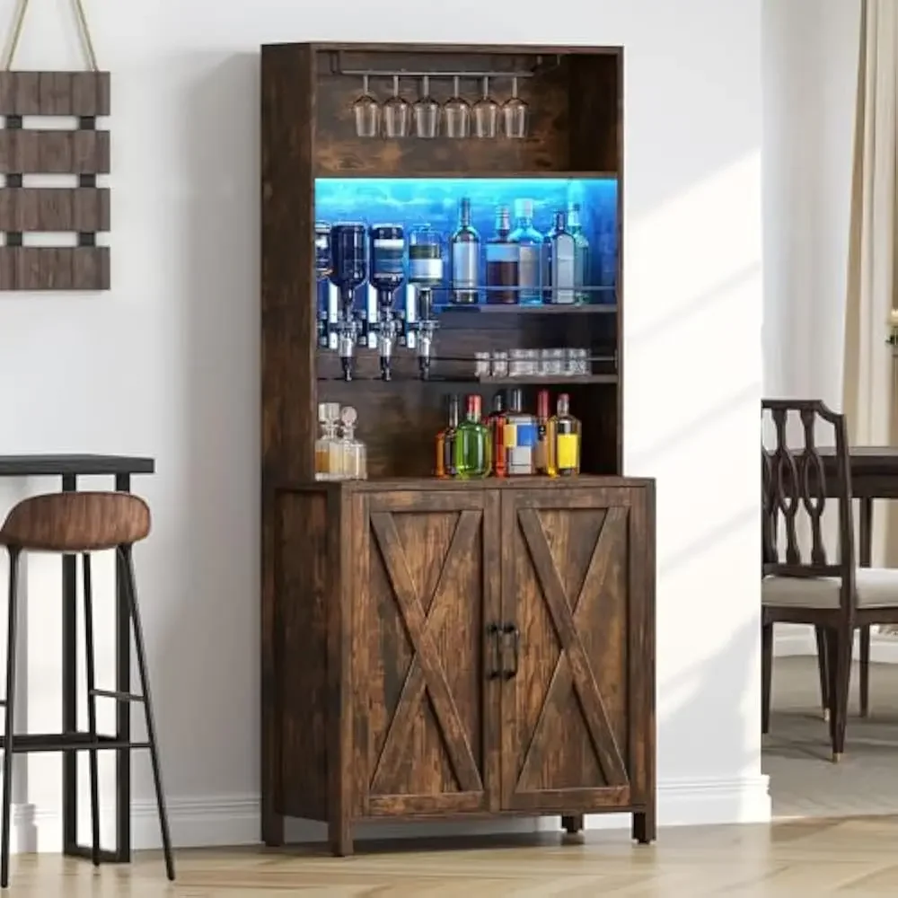 LED Bar Cabinet with Storage, 71"Tall Wine Bars Cabinet for Liquor & Glasses, 4-Bottle Liquor Dispenser & Wine Rack, Bar Cabinet
LED Bar Cabinet with Storage, 71"Tall Wine Bars Cabinet for Liquor & Glasses, 4-Bottle Liquor Dispenser & Wine Rack, Bar Cabinet