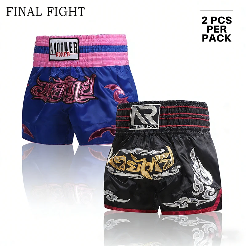 Thai Boxing Shorts 2-Pack Embroidery Muay Thai Pants Male Female Children Traditional Thailand Thaiboxing Trunks MMA Fight Wear
Thai Boxing Shorts 2-Pack Embroidery Muay Thai Pants Male Female Children Traditional Thailand Thaiboxing Trunks MMA Fight Wear